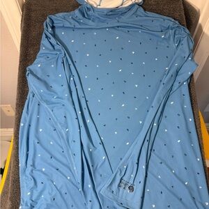 Mountain Hardware UPF 50 Crater lake Hoody Climbing Pattern